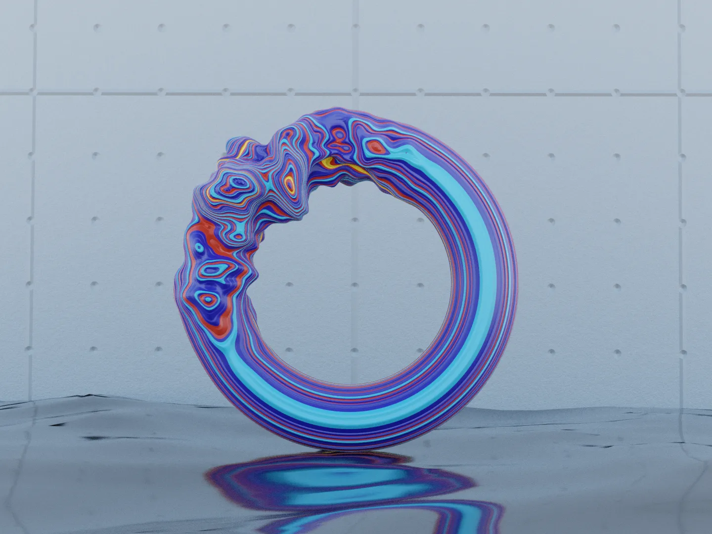 Generative torus, 2021. Digital art made with Blender.